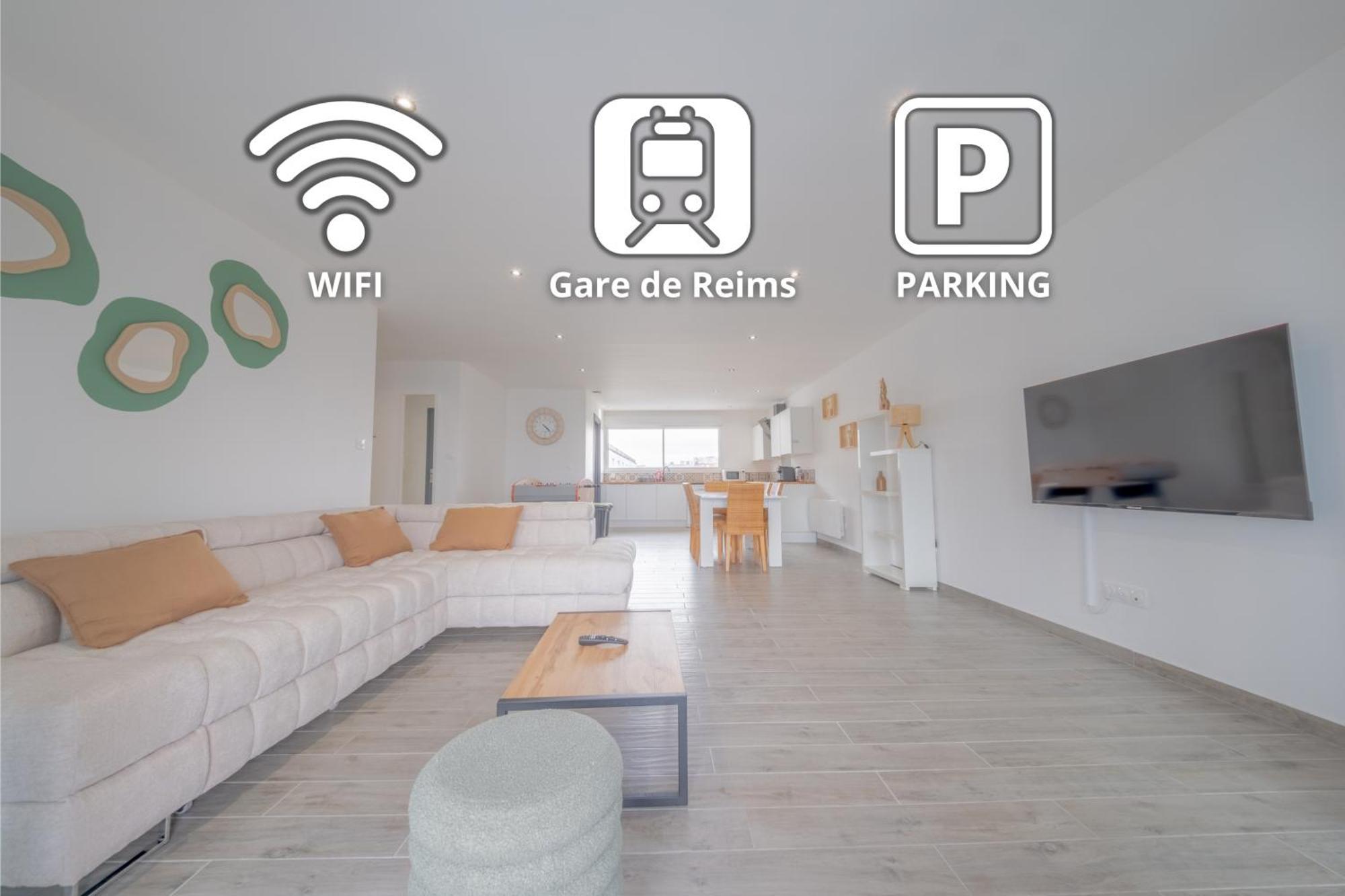 Le Trianon - Parking Prive Lägenhet Reims Exteriör bild